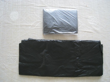 Sac à ordures emballé noir en HDPE